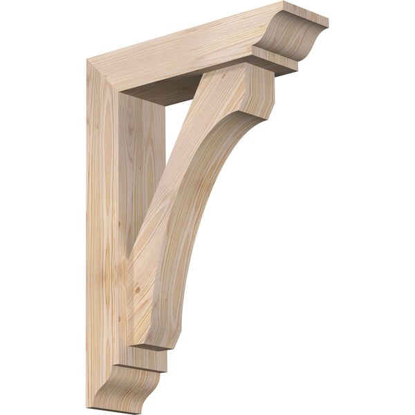 Ekena Millwork Legacy Traditional Smooth Bracket w/ Offset Brace, Douglas Fir, 5 1/2"W x 20"D x 28"H BKT0604X20X28LEC01SDF - main